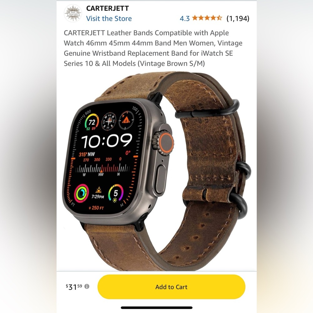 Leather Apple Watch band